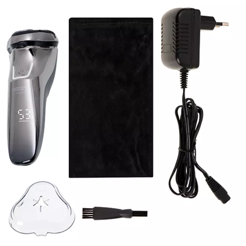 Máquina de barbear rotativa Camry Premium CR 2925 para homem, aparador, cinzento
