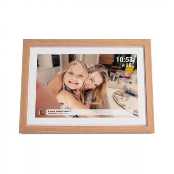 Moldura digital Denver PFF-1040LW 10,1 polegadas ecrã tátil Wi-Fi efeito madeira