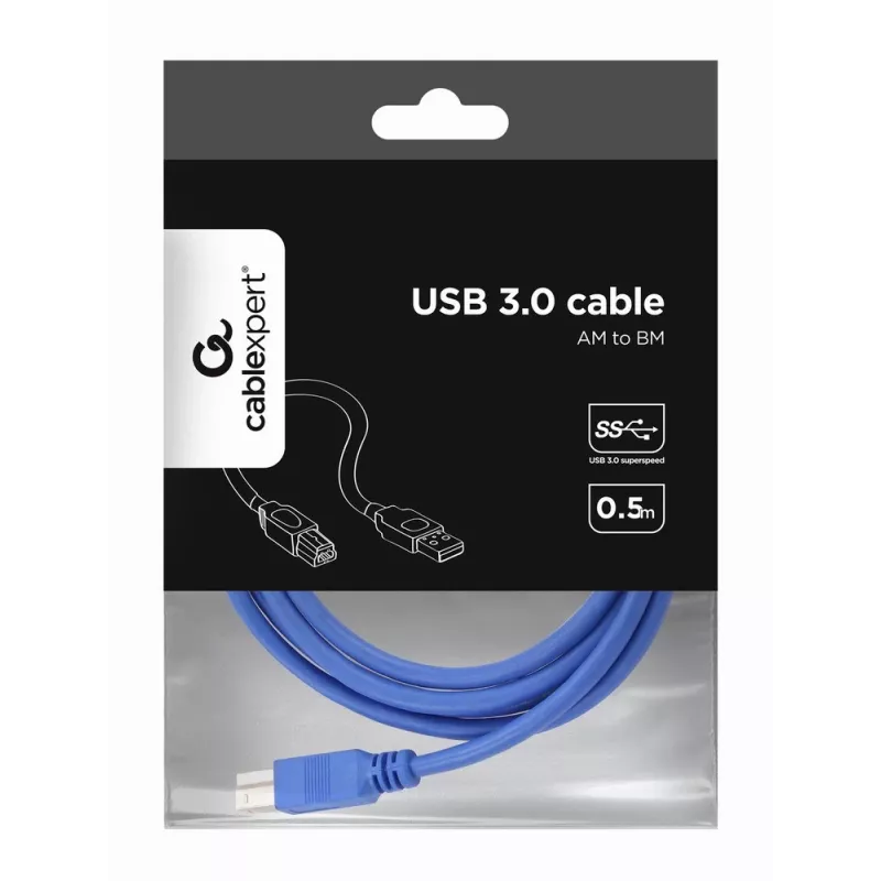 Gembird - Cabo USB - USB Type-A (M) para USB Type-B (M) - USB 3.0 - 1,8 m - moldado - azul