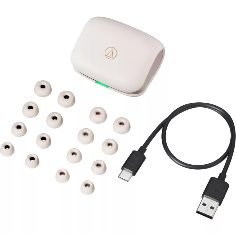 AUSCULTADORES SEM FIOS AUDIO-TECHNICA ATH-TWX7 BRANCO