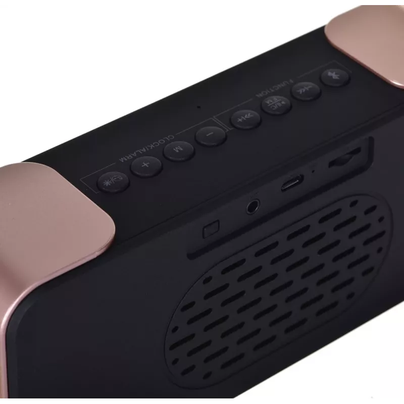Despertador digital Adler AD 1190CR — ecrã LED, rádio FM, Bluetooth, leitor SD, bateria de 2600 mAh