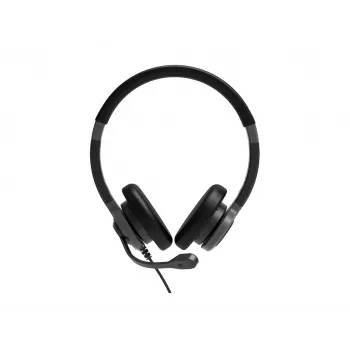 PORT CONNECT | Auscultadores estéreo USB PRO ON'R 300 | com fios | on-ear | cancelamento de ruído | preto