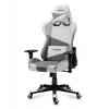 Cadeira gaming Huzaro Force 6.2 tipo balde (assento concha) cinzenta, branca