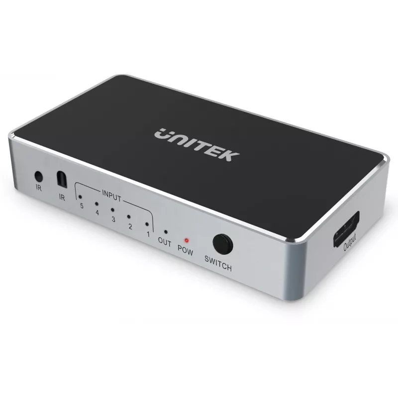 Comutador de vídeo HDMI Unitech V1110A 4K 1.4b 5V 1A