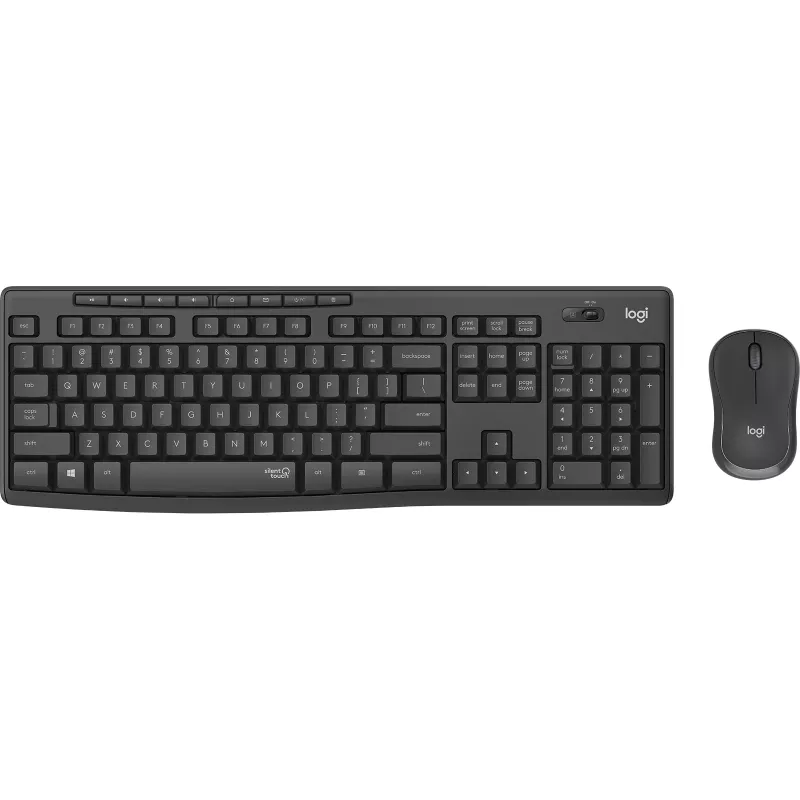 Logitech MK295 Silent – conjunto de teclado e rato – sem fios – 2,4 GHz – Graphite – layout húngaro