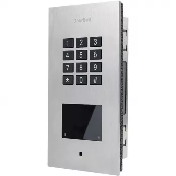 Sistema de controlo de acesso de porta DoorBird A1121 encastrar aço inoxidável V2A
