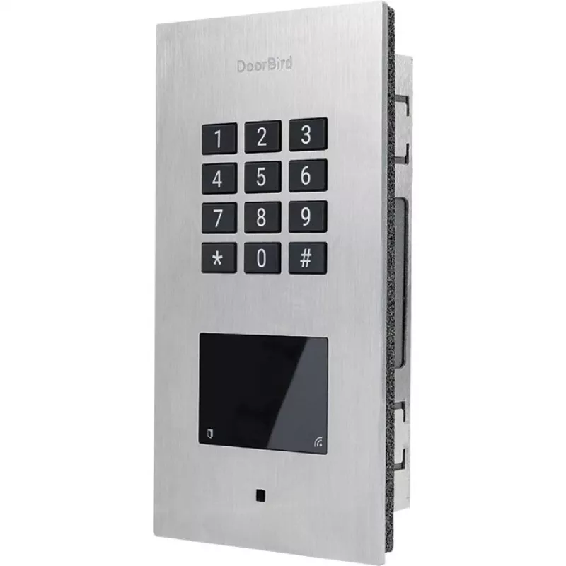 Sistema de controlo de acesso de porta DoorBird A1121 encastrar aço inoxidável V2A