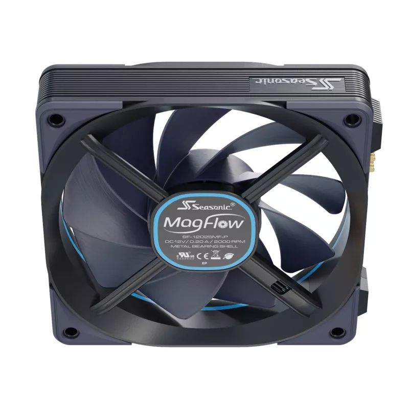 Kit de 1 ventoinha Seasonic MagFlow para caixa de computador 12 cm preto 1 unid.