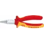 Knipex 22 06 160 - Pinça de pontas longas - aço cromo-vanádio - plástico - vermelho/laranja (2206160)