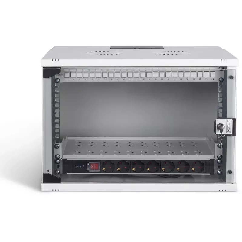Kit de rede DIGITUS DN-49202-SET 483 mm 7U 540x400 mm armário rack com 7U de altura e 540×400 mm de dimensões internas