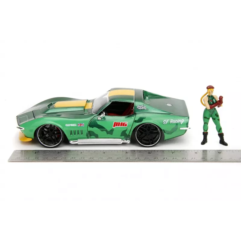 Carro Jada Toys Street Fighter 1969 Chevrolet 1:24 metal verde