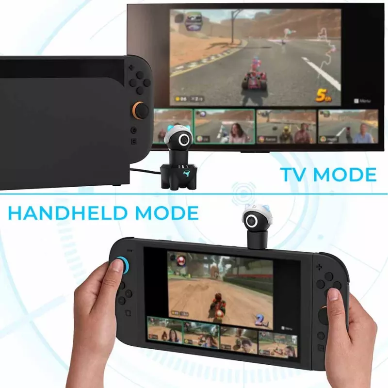 Câmara mini HD 2 em 1 Subsonic Playcam 1080 para Nintendo Switch 2 azul-claro