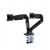 Suporte para monitor GEMBIRD MA-DA2-03 para ecrãs até 35 polegadas, fixação de mesa, VESA 75x75–100x100, 20 kg, preto, ecrã duplo