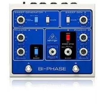 Pedal de efeito phaser Behringer DUAL-PHASE 000-E8M00-00010 — efeito phaser duplo para guitarra/teclado