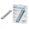Hub USB 3.2 Gen1 LogiLink 4 portas USB-C 1x USB3.0 AF 3x USB2.0 AF UA0437
