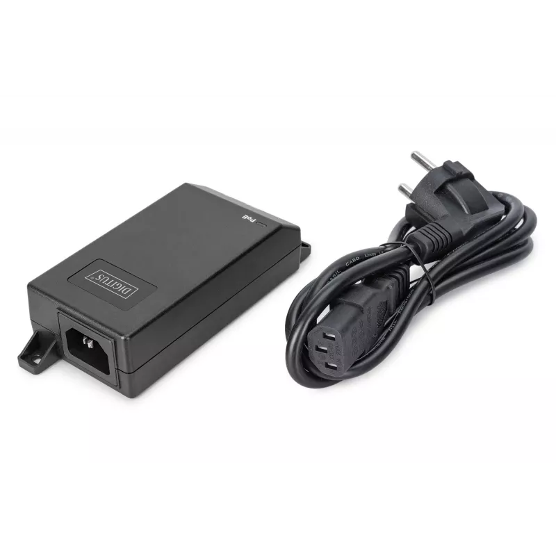 Injetor PoE+ Gigabit Ethernet Digitus 802.3at 30 W Preto