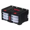 Caixa de ferramentas KETER Stack'N'Roll (17210831/253380) com 3 organizadores preto