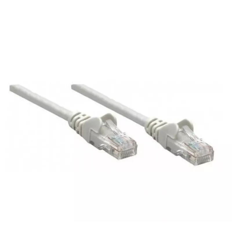 Cabo de rede patch Intellinet, Cat6A, 50 m, cinzento, cobre, S/FTP, LSOH/LSZH, PVC, RJ45, contactos banhados a ouro, proteção da patilha, bainha de proteção contra dobras, garantia vitalícia