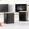 Conjunto de recipientes Salter BW12898EU7, 3 peças, preto, recipientes de armazenamento herméticos para a cozinha