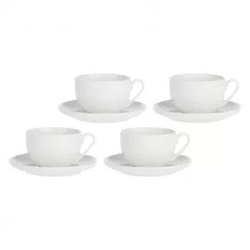 LA PORCELLANA BIANCA CORTE conjunto de 4 chávenas e pires 450 ml
