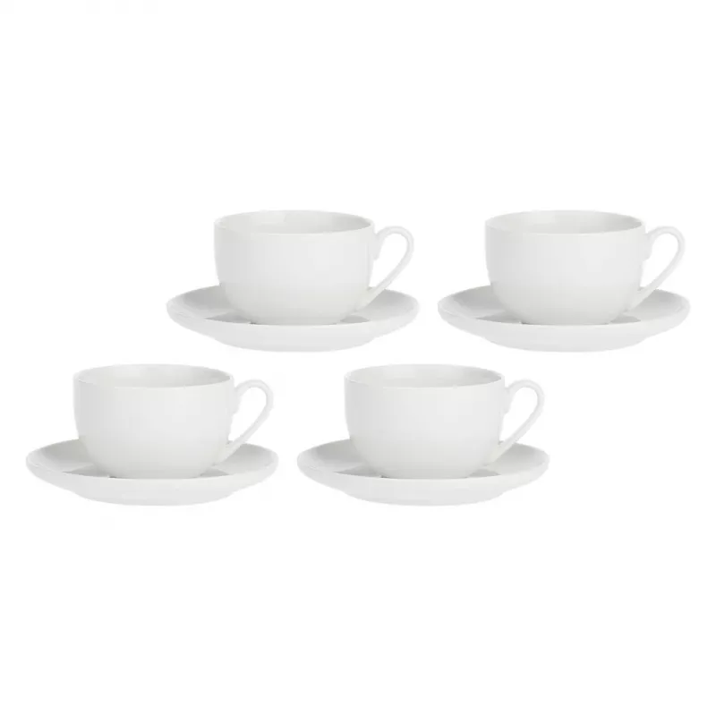 LA PORCELLANA BIANCA CORTE conjunto de 4 chávenas e pires 450 ml