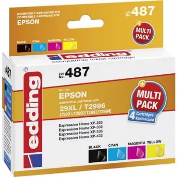 edding tinte EDD-487 preto, ciano, magenta, amarelo compatível com EPSON 29XL / T2996XL,