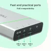 Bateria portátil Green Cell BPLGC20P 20800 mAh de iões de lítio, USB-C PD 65W, 2x USB-C + 1x USB-A, caixa em alumínio