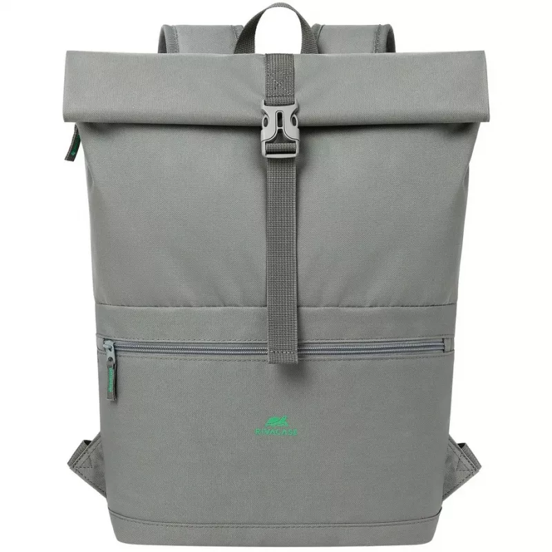 Mochila urbana Rivacase Gremio cinzento poliéster rPET 280x135x430mm