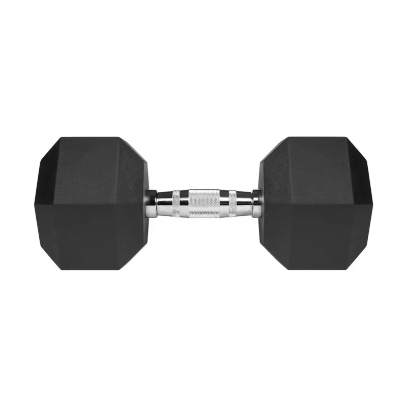 Haltere de ferro fundido revestido a borracha HEX 20 kg REBEL ACTIVE