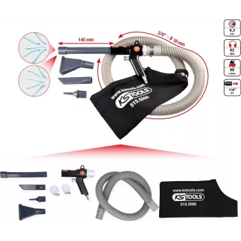 Pistola de ar comprimido ks tools 515.5090, comprimento do bico 145 mm