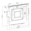 Suporte de parede/monitor MACLEAN MC-473 VESA 75x75 100x100 compatível com Mac Mini (2014 e mais recente)