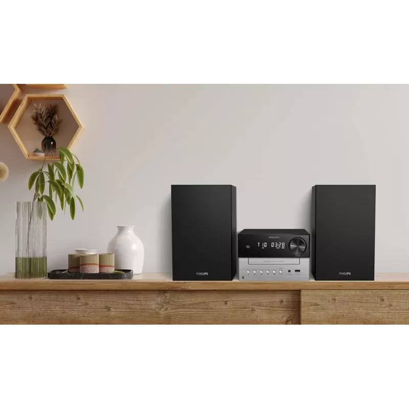 Sistema de áudio doméstico Philips TAM3205M2 micro-sistema de áudio doméstico 20 W preto, prateado