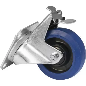 Roda de transporte Roadinger RD-100B 100 mm azul com travão