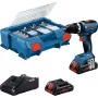 Chave de impacto sem fio Bosch GSB 18V-65 com 2 baterias de 4,0Ah e L-Case