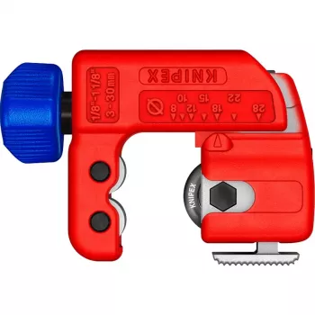 Corta-tubos Knipex TubiX S 3–30 mm, ferramenta de corte compacta para tubos metálicos e plásticos