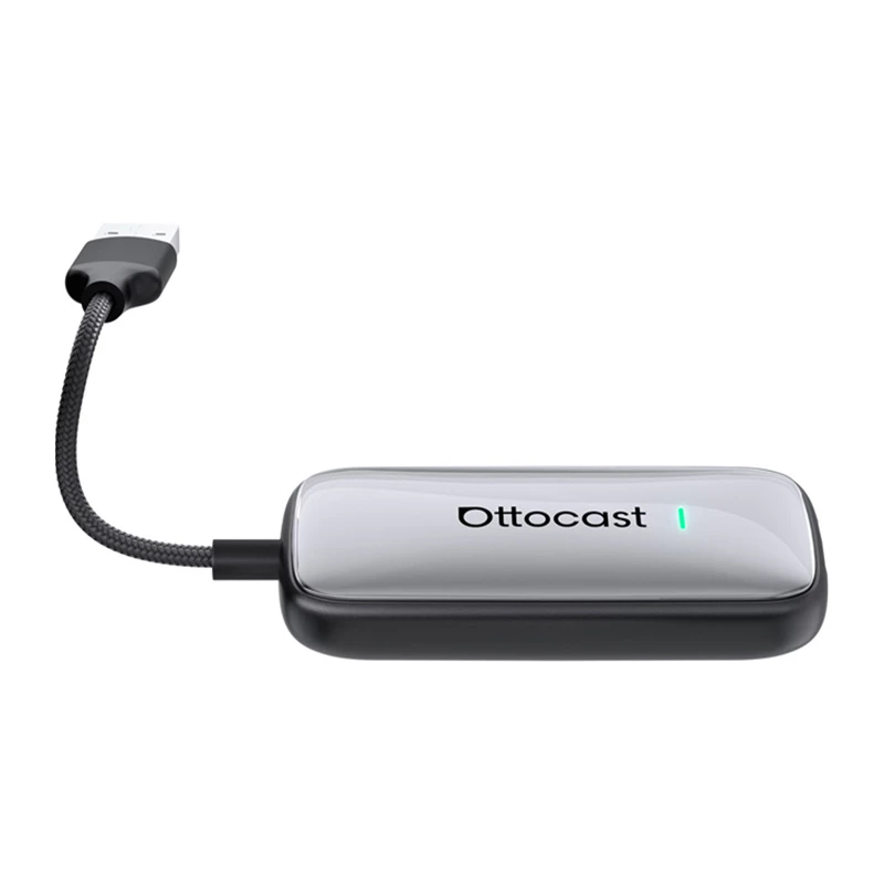 Adaptador sem fios Ottocast Play2Video CA515-T para CarPlay e Android Auto