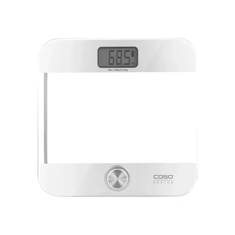 Balança de pessoa eletrónica Caso Body Energy Ecostyle 03416 — máx. 180 kg, precisão 100 g, branco/cinzento