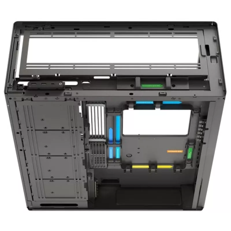 Caixa de PC HAVN HS 420 VGPU, Midi-Tower, E-ATX, vidro temperado, cabo riser PCIe-5.0 - preto