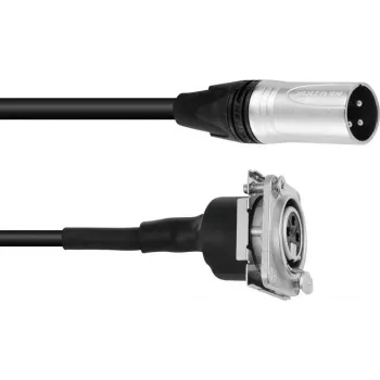 Cabo patch XLR PSSO 1 m – conector macho XLR para conector fêmea XLR, preto