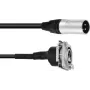 Cabo patch XLR PSSO 1 m – conector macho XLR para conector fêmea XLR, preto