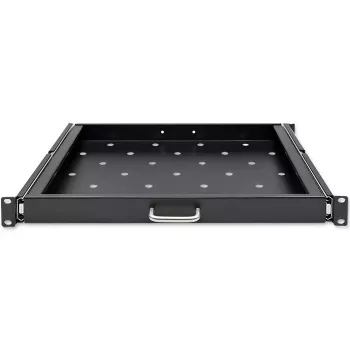 Prateleira deslizante em aço Qoltec 54509 para rack, 600x600, preto