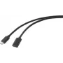 Renkforce cabo USB USB 3.2 Gen2x2 ficha USB-C™, conector fêmea USB-C™ 2,00 m preto bainha PVC (RF-4755222)