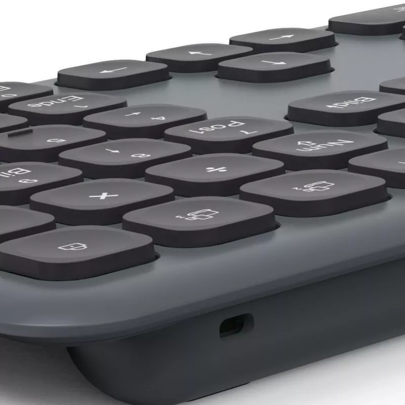 Conjunto de teclado e rato multi-dispositivo preto cinzento
