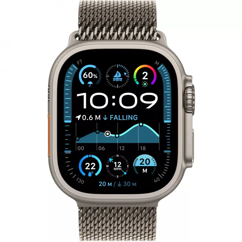 Braçadeira Milanese Loop titânio natural 49 mm - S