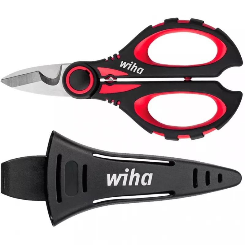 Wiha 41923 tesoura de eletricista com função de crimpagem