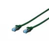 Cabo de rede Digitus CAT 5e SF/UTP RJ-45 0,5 m verde