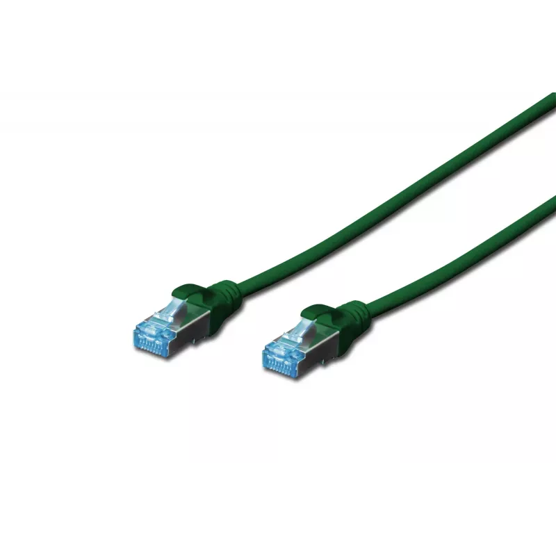Cabo de rede Digitus CAT 5e SF/UTP RJ-45 0,5 m verde