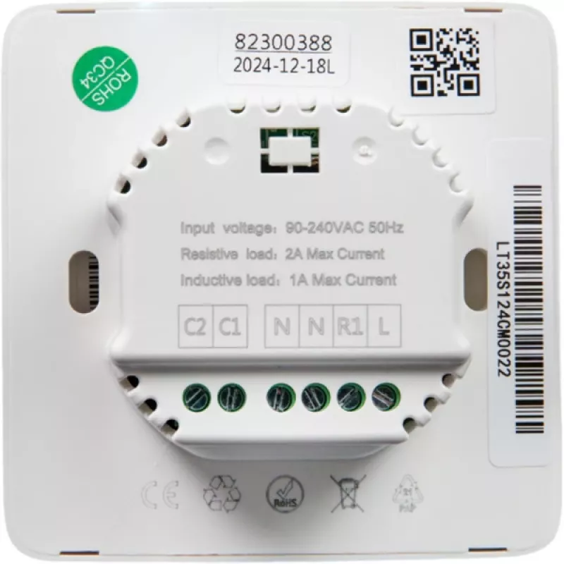 Shelly Plug & Play PbS LinkedGo Termostato inteligente para aquecimento de piso Controlo para aquecimento de piso Wi-Fi BT ST1820