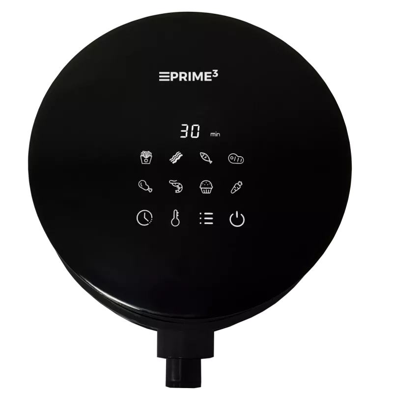 Fritadeira de ar quente PRIME3 SAF31 – 2,5 L, 1200 W, fritadeira de ar quente sem óleo, preta