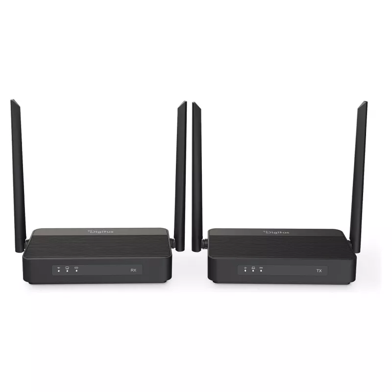 Conjunto de extensor HDMI KVM sem fios DIGITUS DS-55360 — transmissor e recetor, sem fios, 100 m, 4K/60 Hz, HDMI, USB-A/USB-C